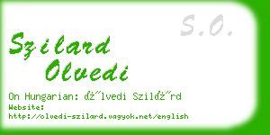 szilard olvedi business card